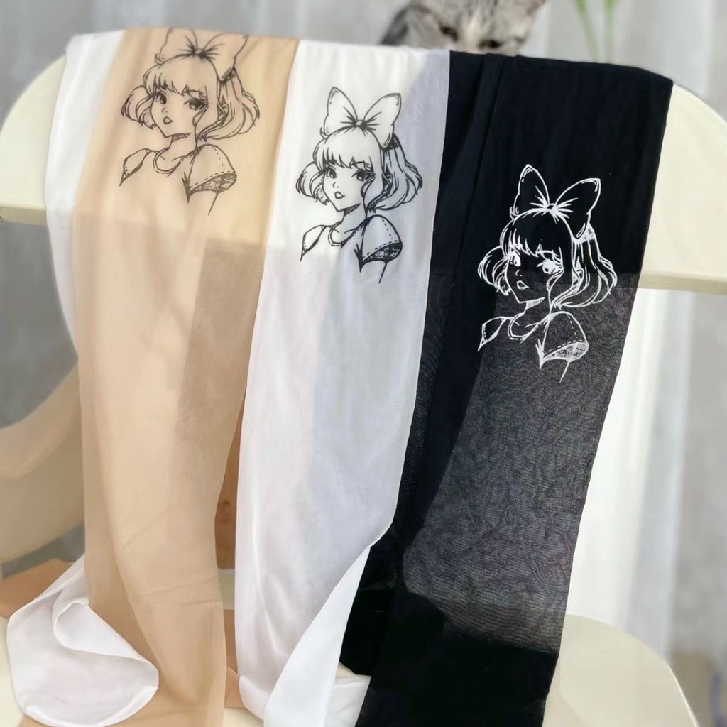 Quần Tất Siêu Mỏng Đính Nơ Phong Cách Lolita Quyến Rũ Kiểu Mới