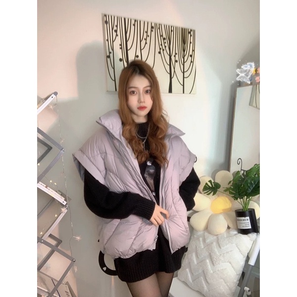 Áo gile phao cánh rơi phong cách Hàn