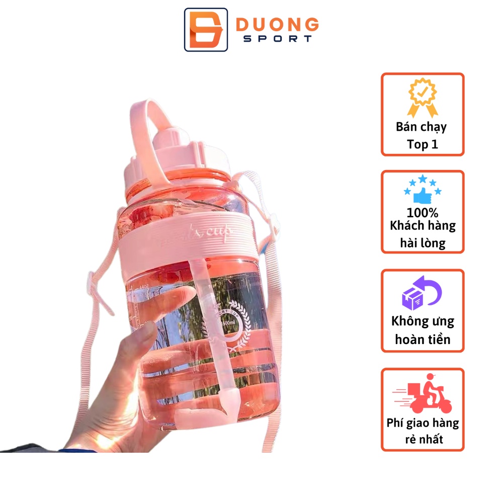 Bình Đựng Nước Thể Thao, Tập Gym Sport Cup Cao Cấp Có Ống Hút Đàn Hồi BN0001