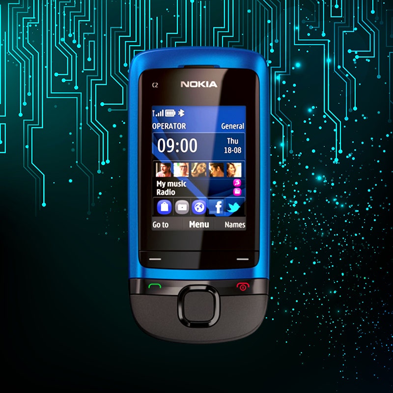 Điện thoại Nokia C2-05 Nắp Trượt - Hàng Chính Hãng - Kèm Pin Sạc bảo hành 6 tháng