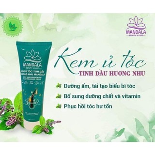 Dầu xả thảo dược Mandala Kem ủ tóc Mặt nạ tóc dưỡng tóc mềm mượt