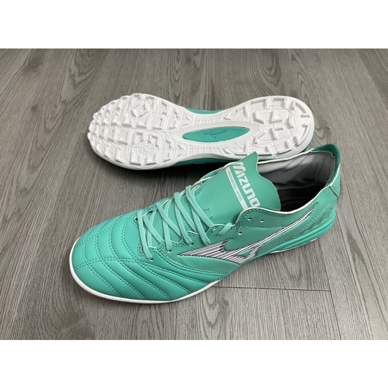 Giày bóng đá Mizuno Morelia NEO III Pro SUPER Tf-Siêu nhẹ đế mềm- Xanh Mộc Đậm(tặng kèm Tất)