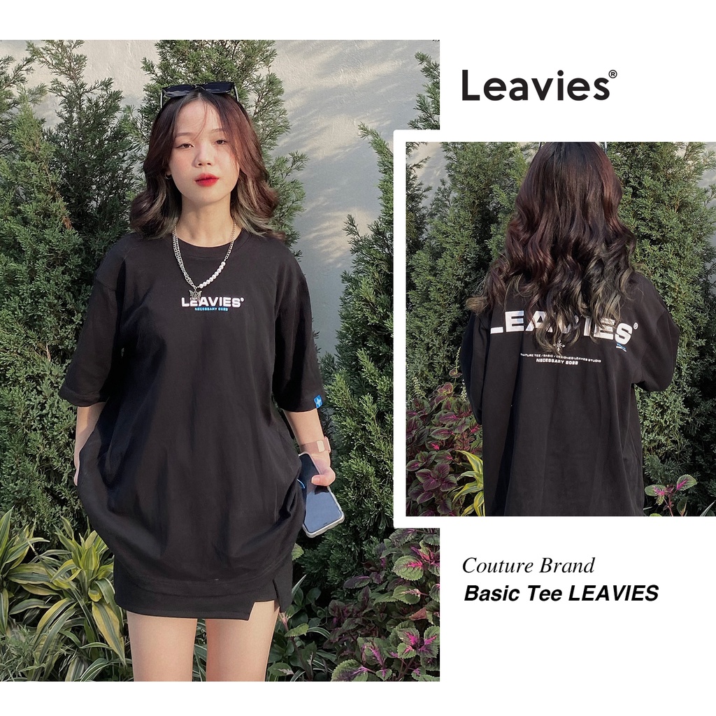 Áo thun local brand LEAVIES® Basic Tee 05 dark green - unisex form rộng