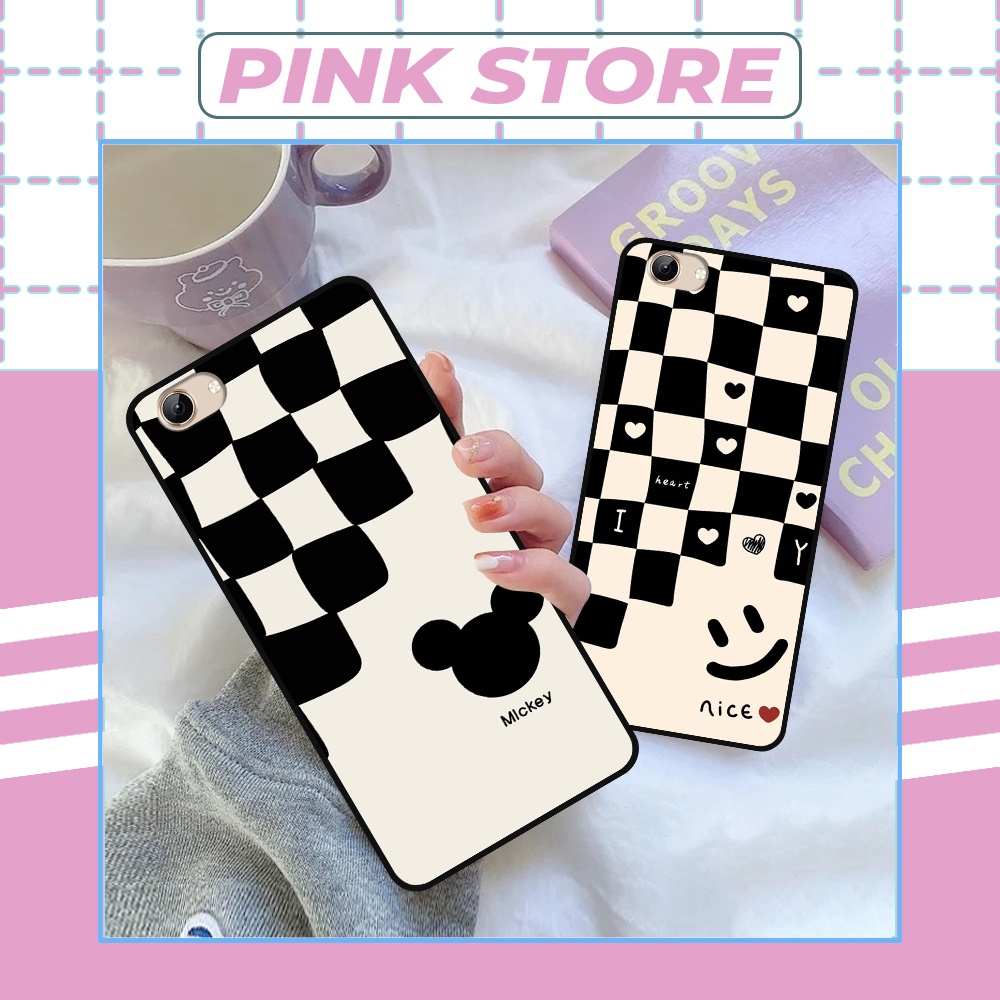 Ốp lưng Vivo Y53 / Y55 / Y71 in trái tim the best love,ô caro mickey ,mặt cười thời trang cá tính bảo vệ camera toàn diệ