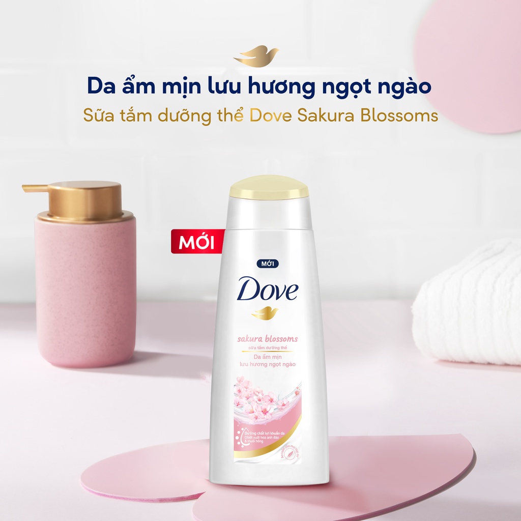 [HB Quà tặng không bán] Combo 2 Sữa tắm dưỡng thể Dove dưỡng ẩm chuyên sâu da mịn hương hoa 70gx2 (giao ngẫu nhiên)