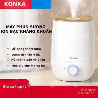 Máy phun sương Konka, máy xông tinh dầu dung tích lớn, kháng khuẩn, nhẹ dịu cho bé, có nút điều chỉnh
