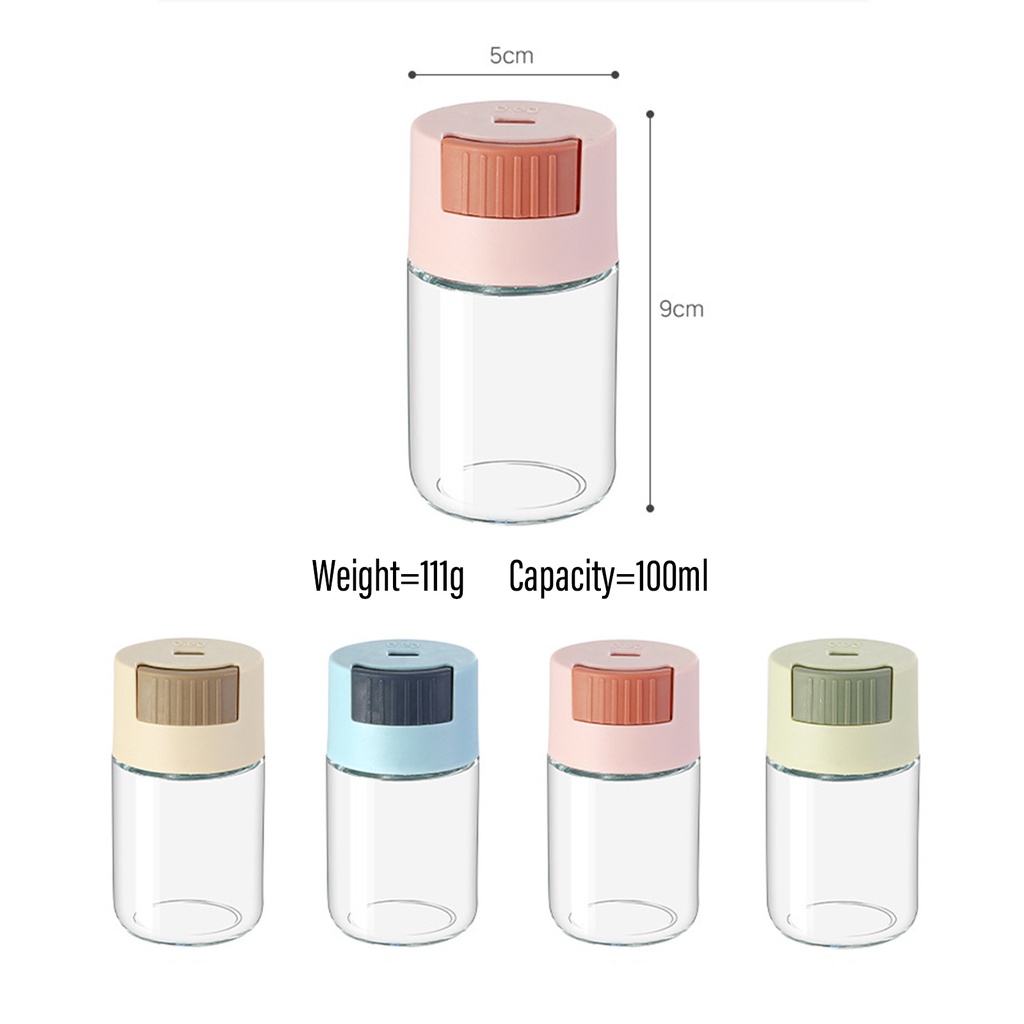 Chai thủy tinh gia vị muối thủy tinh định lượng kiểu bấm chai - Chai xịt 100ml