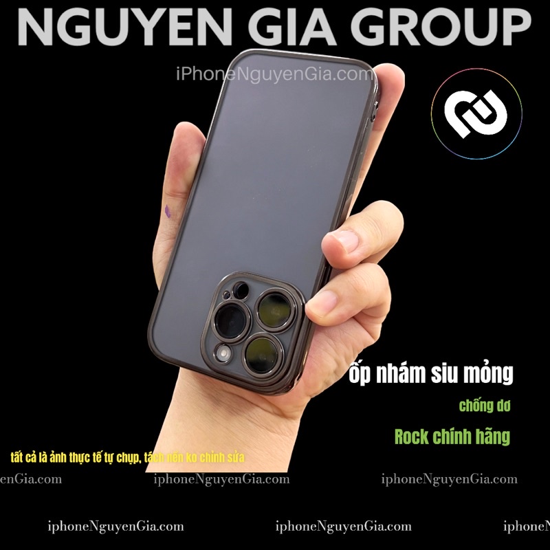 Ốp Rock ip 14 tím dẻo nhám siu mỏng chống dơ, bảo vệ cam iPhone 14 Pro Max ip 14 plus tại Nguyễn Gia group Cao Đạt Q5