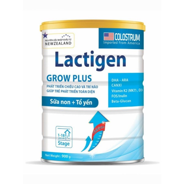 SỮA NON + TỔ YẾN LACTIGEN GROW PLUS phát triển CHIỀU CAO và TRÍ NÃO, giúp bé phát triển toàn diện