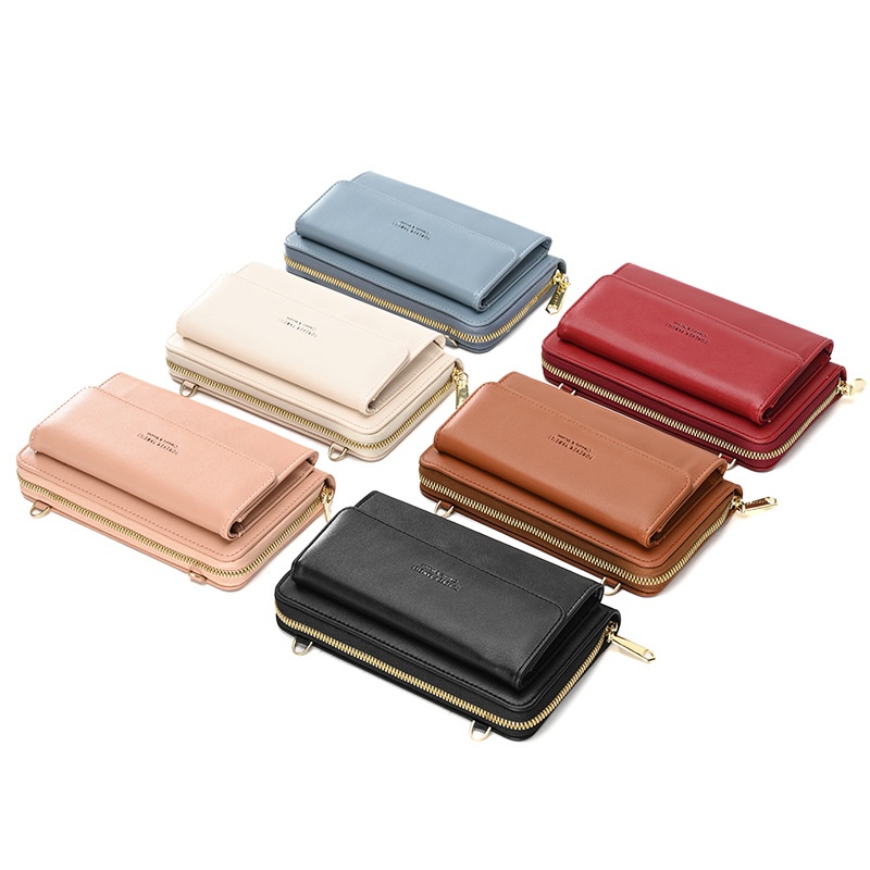 Túi Da Mềm Đeo Chéo Đựng Điện Thoại Thiết Kế Nhỏ Nhắn Thời Trang Dành Cho Nữ