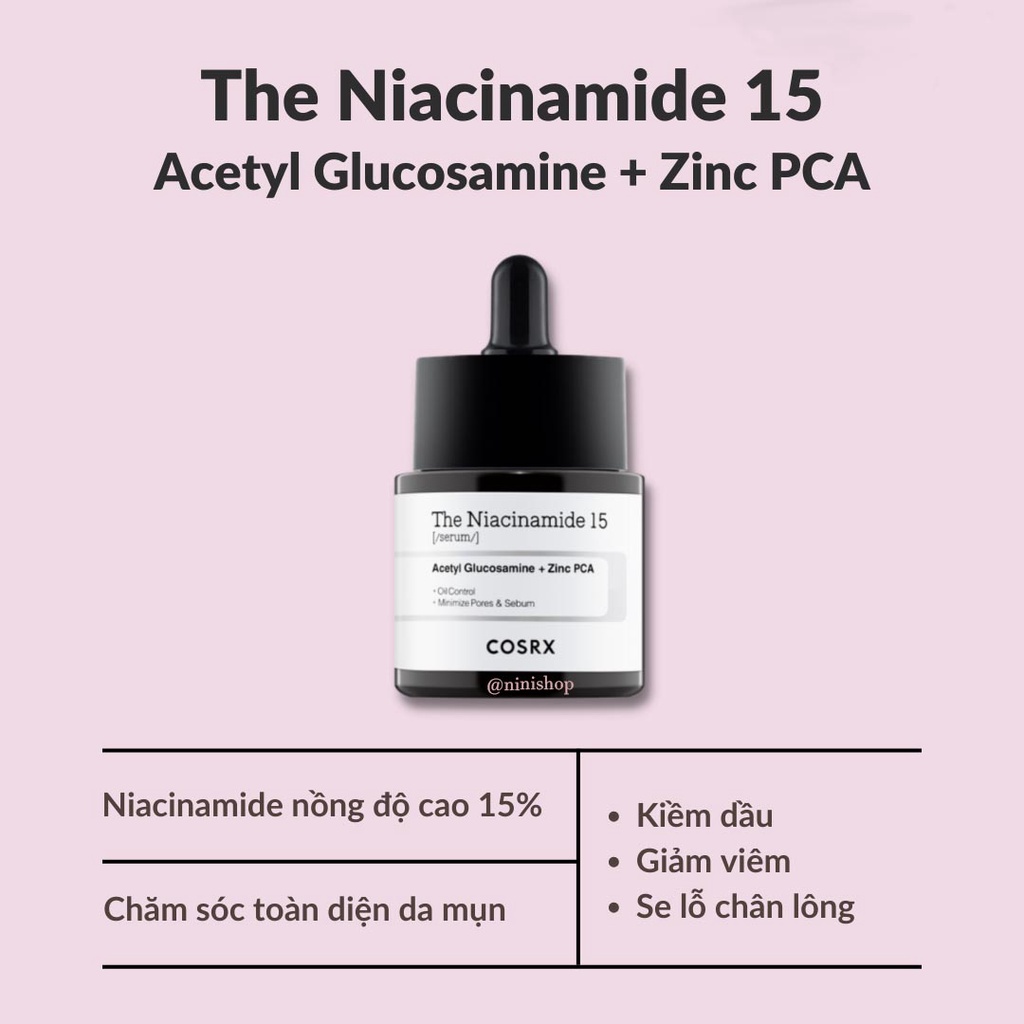 Tinh chất serum Cosrx The Niacinamide 15/ The Hyaluronic acid 3/ The Vitamin C 23 - Ninishop