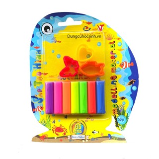 Đất nặn 7 màu neon gstar gs0705 kèm 3 khuôn