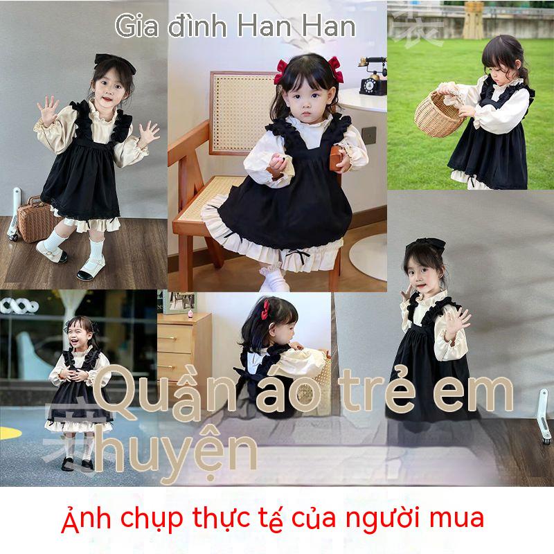 Bộ Đầm Hai Mảnh Phong Cách Công Chúa Lolita Thời Trang Xuân Thu Mới 2022 Dành Cho Bé Gái