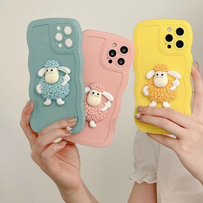 Ốp Điện Thoại Hình Cừu Cho IPhone 6 6S 7 8 Plus SE 2020 X XR XS Max 11 12 13 14 Pro Plus Max