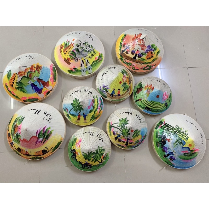 Nón Lá Vẽ Trẻ Em, Người Lớn Size 30cm, 40cm