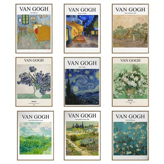 Tranh treo tường canvas trang trí hình tranh trừu tượng của Van Gogh size nhỏ
