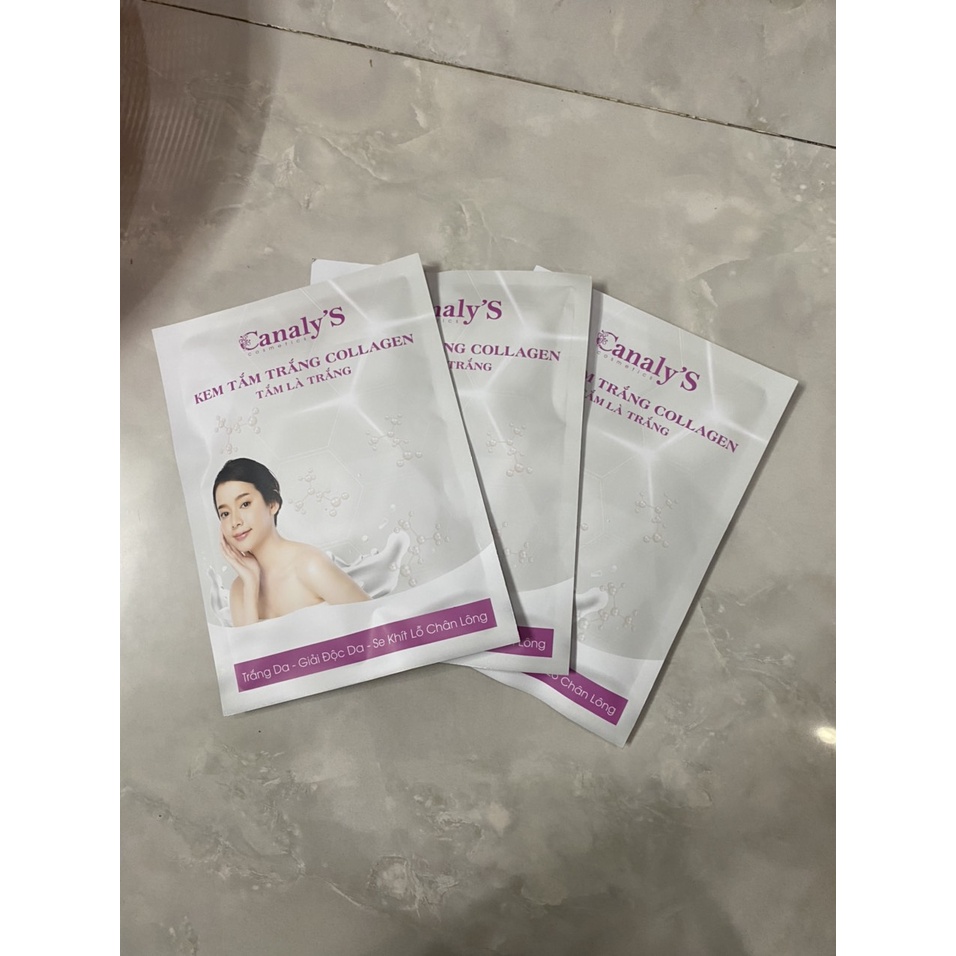 Kem tắm trắng Canaly's Cosmetics thành phần Collagen