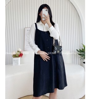 Yếm Bầu Đen Phối Khuy _MYC1318