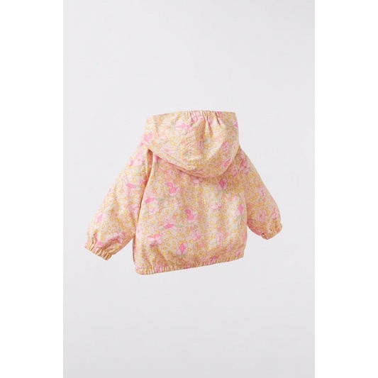 Áo khoác hoa nhí có mũ sẵn sale China sz 12-18m