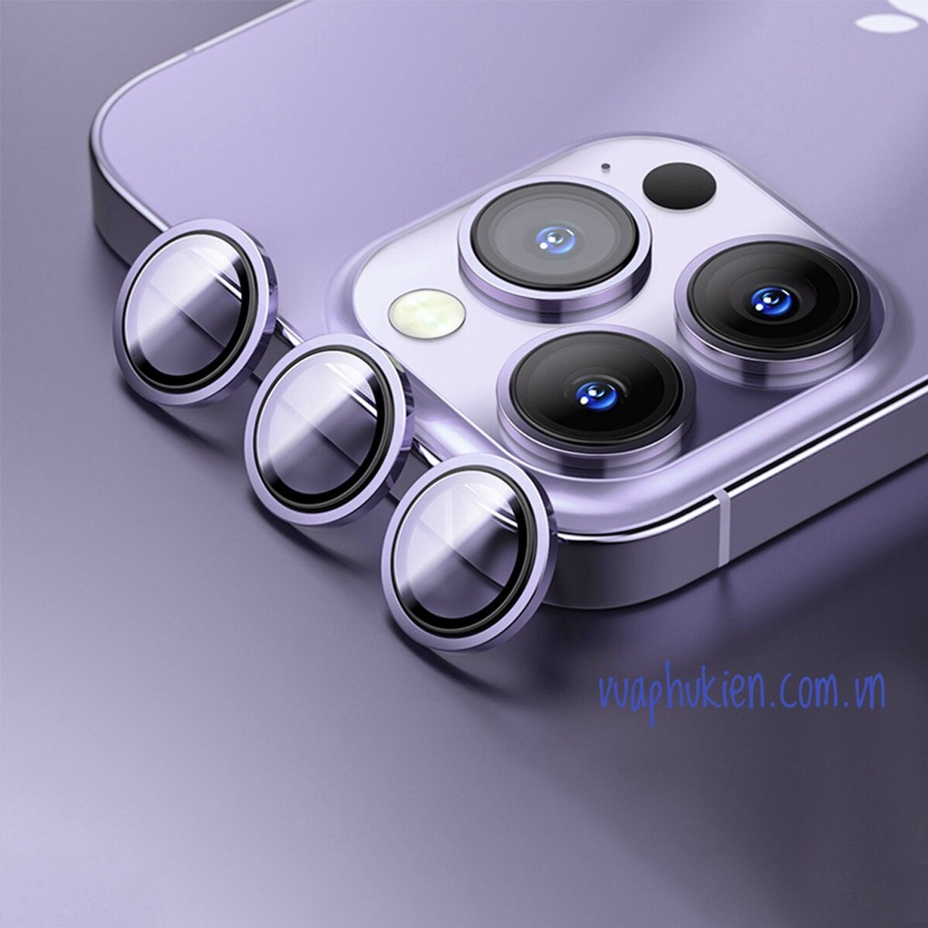 Kính Wiwu camera lens Guard bảo vệ từng mắt cho iPhone 14 Pro Max/Plus/Pro/Mini, chất liệu viền hợp kim nhôm