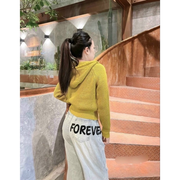 Áo khoác len hai khoá kéo siêu đẹp nè!