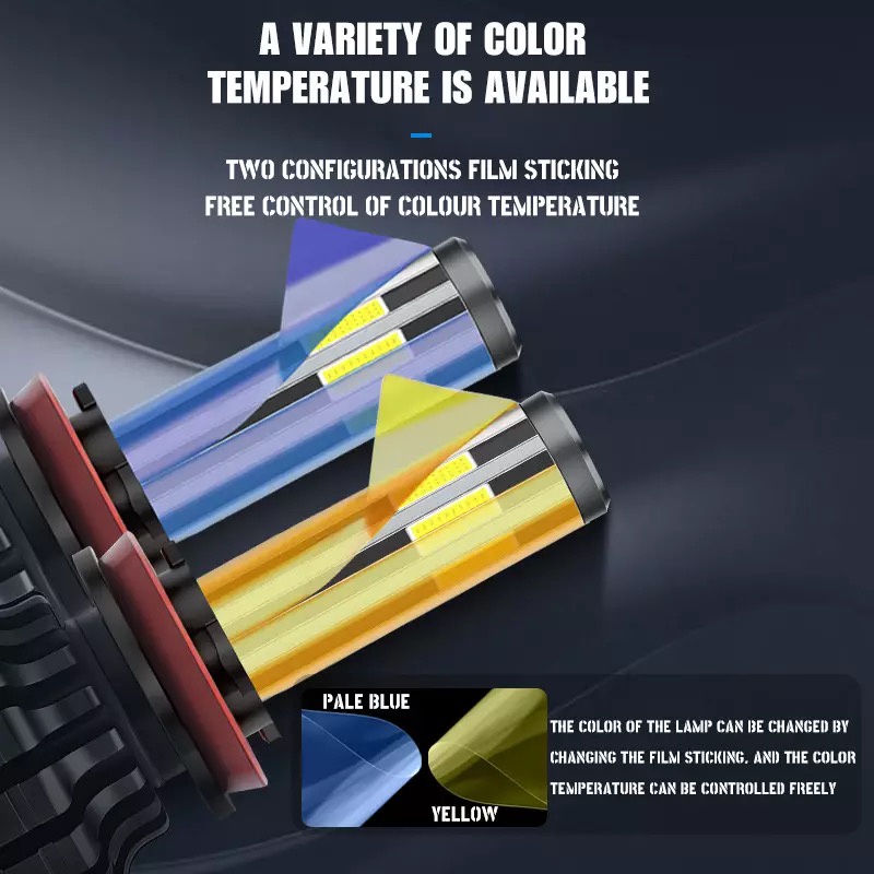 Set 2 Đèn Pha 6000K 200W 26000LM H8 H3 H7 H9 9006 / HB4 9005 / HB3 H4 H11 H1 H13 Siêu Sáng 12V Chuyên Dụng Cho Xe Hơi