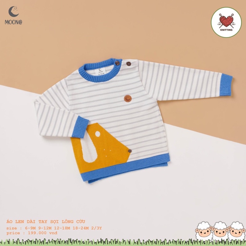Moon - Áo Len lông cưù Cho Bé trai bé gái hãng MOON