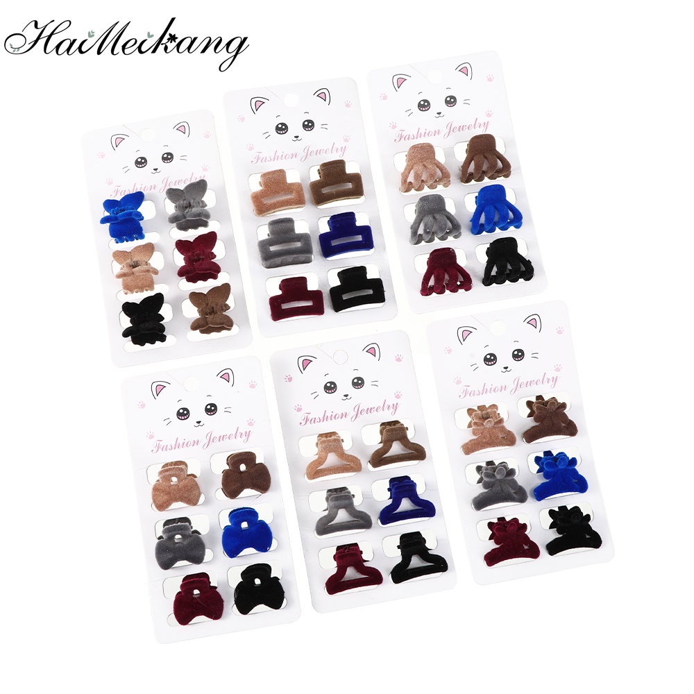 Haimeikang Set 6 Kẹp Tóc Mini Hình Bướm Xinh Xắn