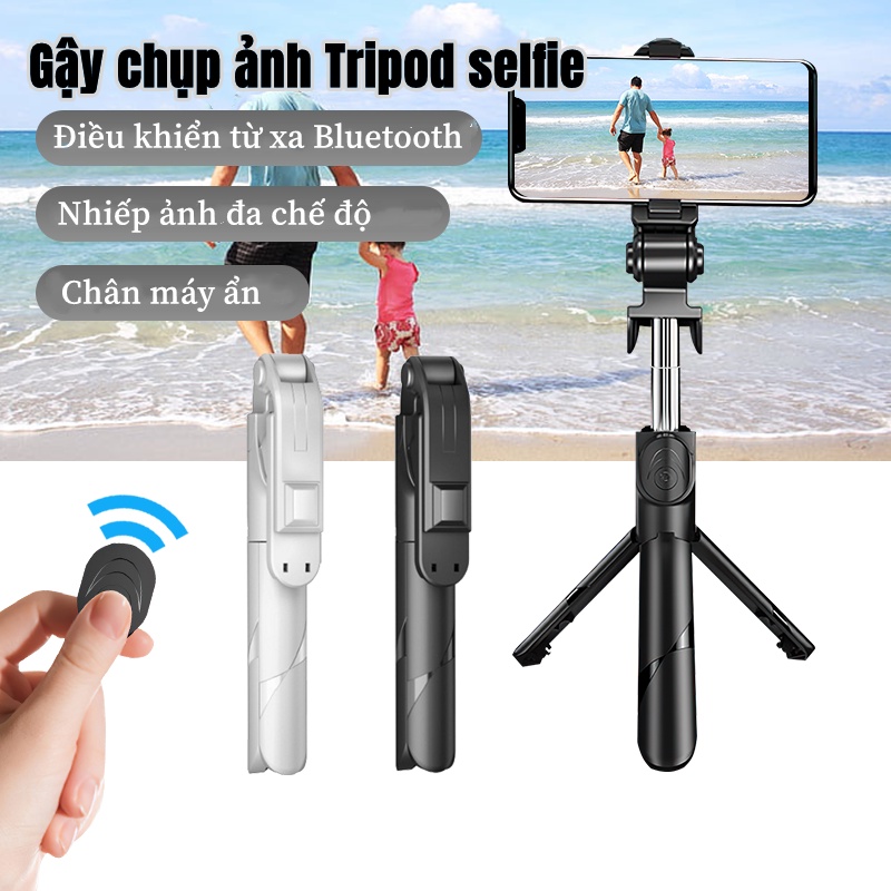 Gậy chụp ảnh Tripod selfie tự sướng Gậy chụp ảnh kết nối bluetooth Kiêm Tripod Đa Năng 3 Trong 1 cho điện thoại XT02
