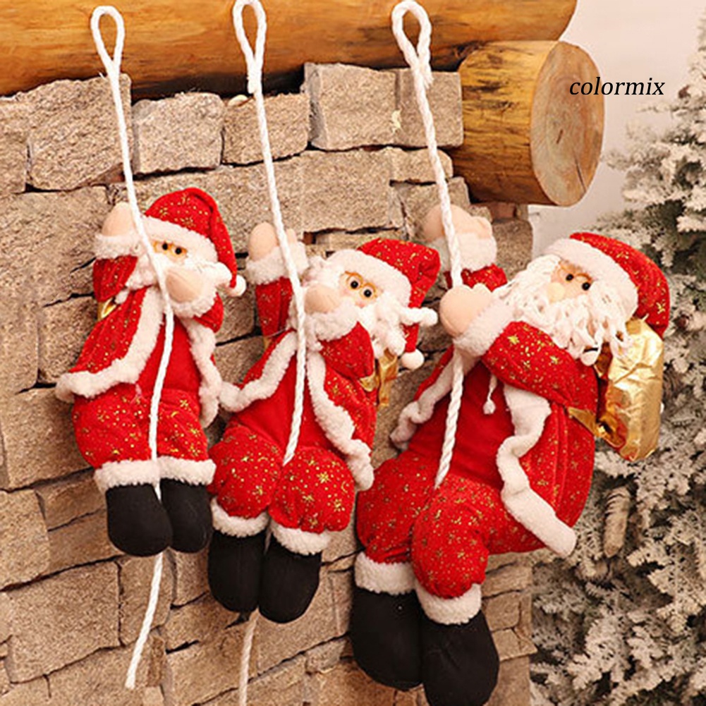 Ông Già Noel Leo Dây Treo Cửa Sổ Trang Trí Giáng Sinh