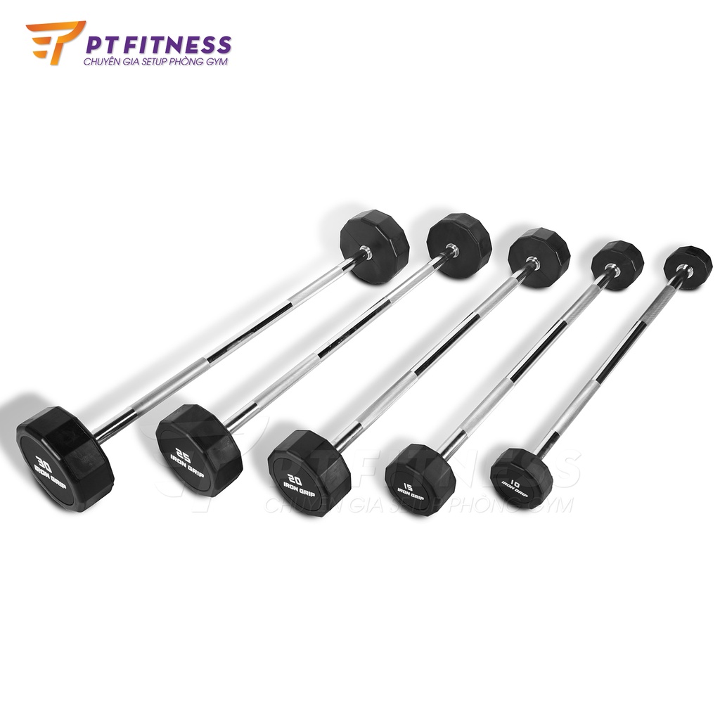 Tạ Liền Đòn Tạ Xoắn, Tạ Thẳng 10KG, 15KG Thương Hiệu Iron Grip IR4212, Tạ Zig Zag