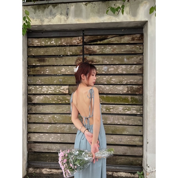MAYA DRESS - Đầm dây dài phối dây cột lưng kèm lót - Whitelies Shop