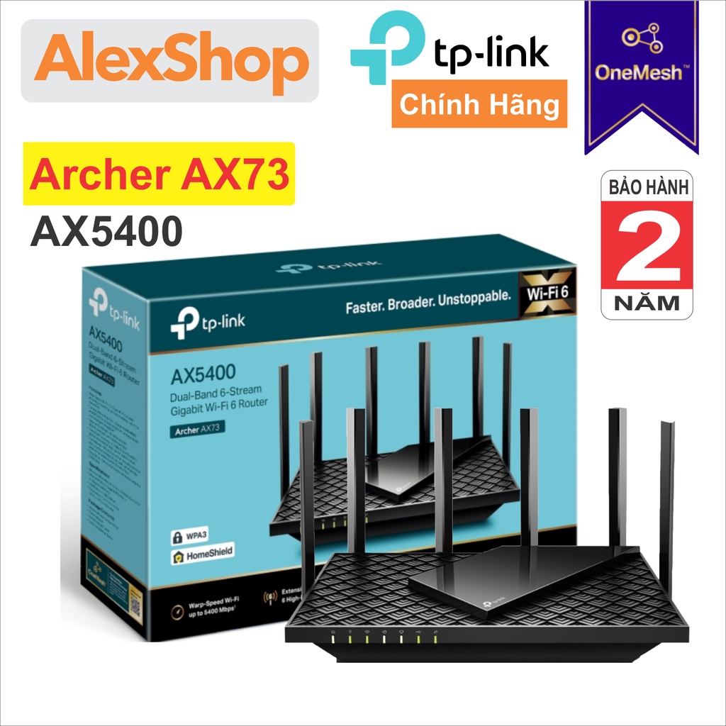 Archer AX73 / AX72 / AX53 Phát WiFi 6 Tp-Link One Mesh AX5400 / AX3000 Gigabit - Chính Hãng