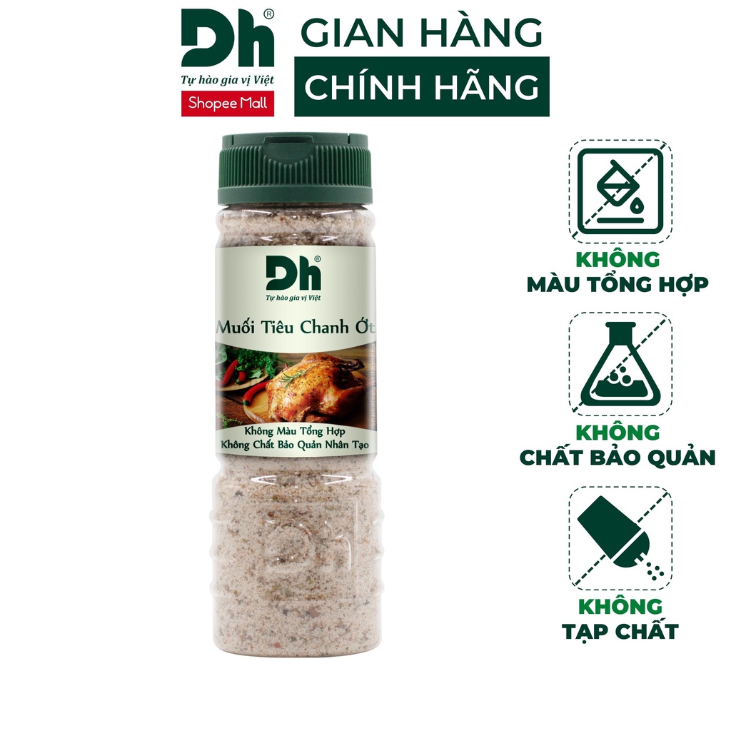 Muối tiêu chanh ớt DH Foods gia vị chấm hoa quả chế biến thực phẩm loại 1