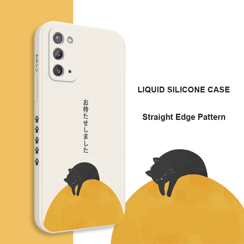 Ốp Điện Thoại Silicon Dẻo Họa Tiết Chú Mèo Dễ Thương Cho Samsung Galaxy Note 20 Ultra 10 Plus 9