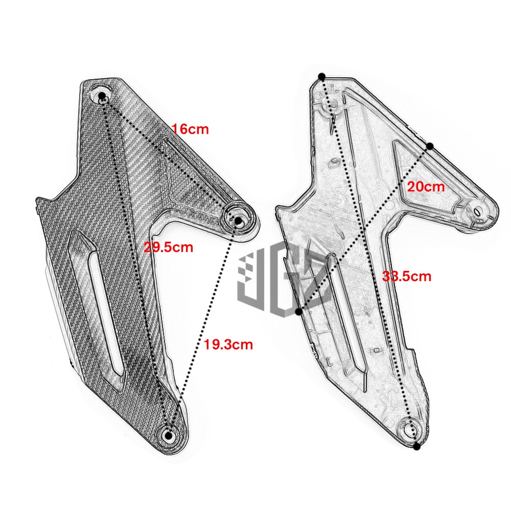 Vỏ Bọc Gác Chân Phía Sau Bằng Sợi Carbon Cho Xe Mô Tô Honda ADV150 ADV 150 2019-2022