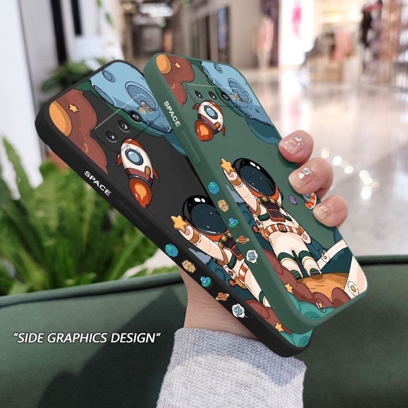 Ốp Điện Thoại Mềm Hình Phi Hành Gia Cho Samsung Galaxy S10 S10E Plus S9 Plus