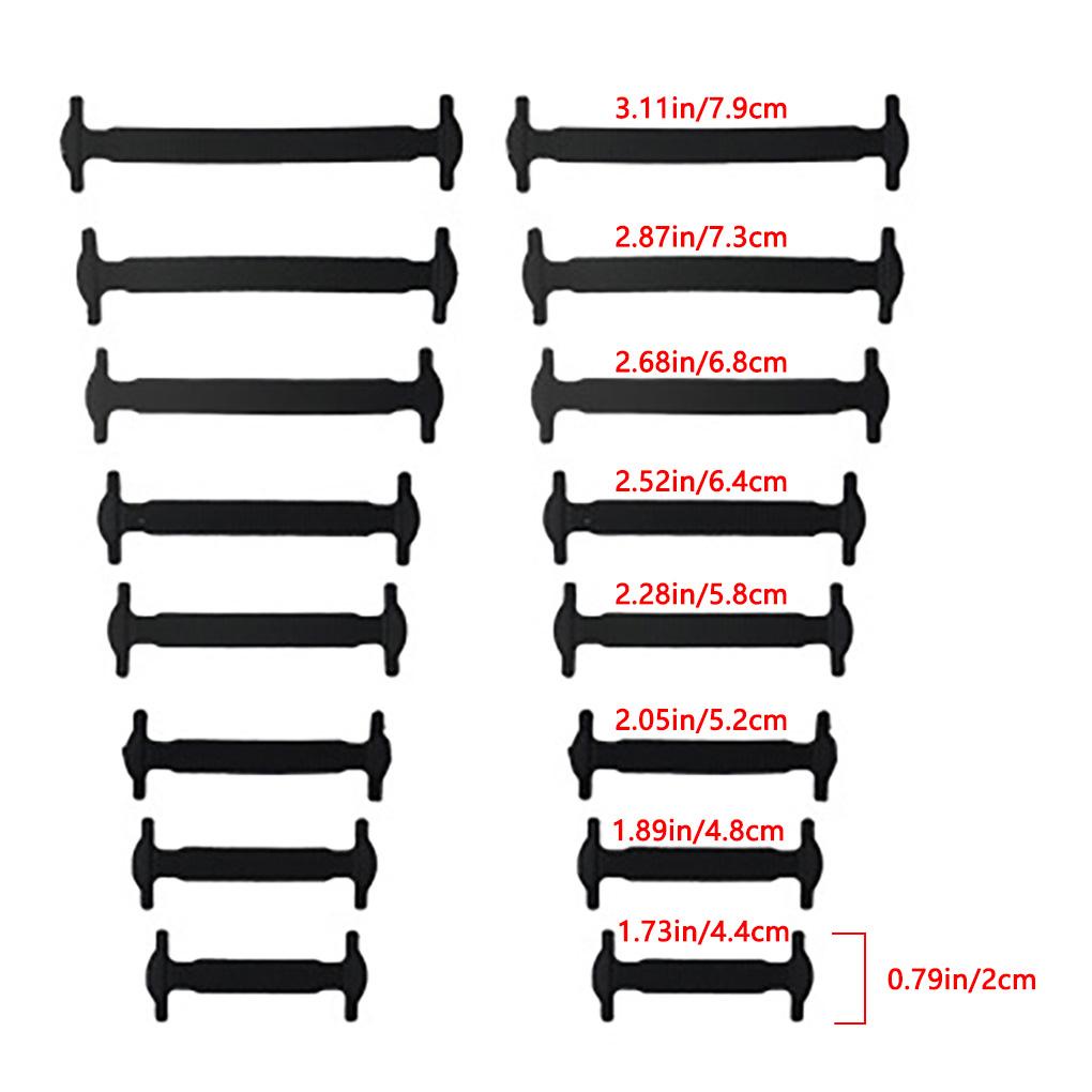 Set 16 Khóa Dây Giày Co Giãn Không Cần Buộc Tiện Dụng