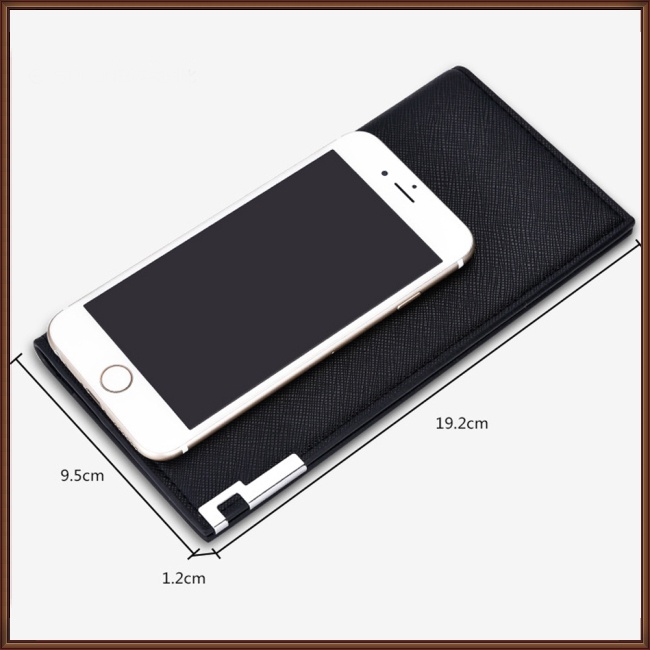 Ví Da Pu Siêu Mỏng Dáng Dài Thời Trang Hàn Quốc Cho Nam Giá Đỡ