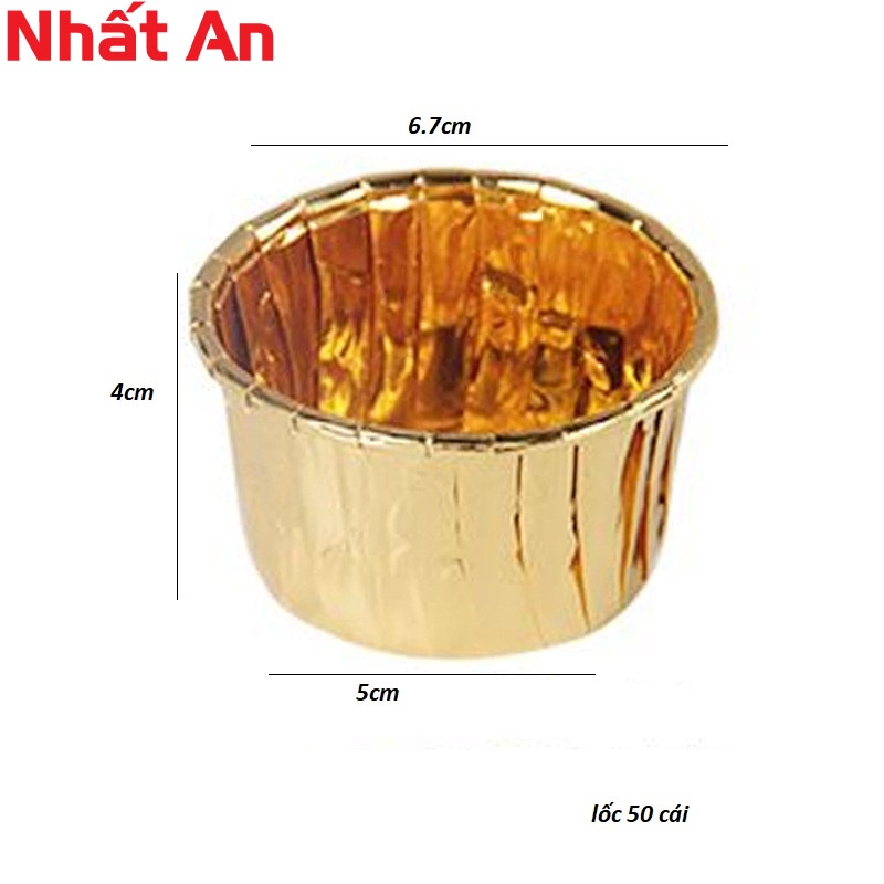Cup giấy/ Chén giấy cupcake bạc và vàng