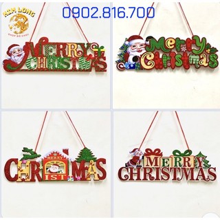 Chữ Merry Christmas treo cây thông hoặc dán tường phụ kiện trang trí noel - giáng sinh dài 40cm