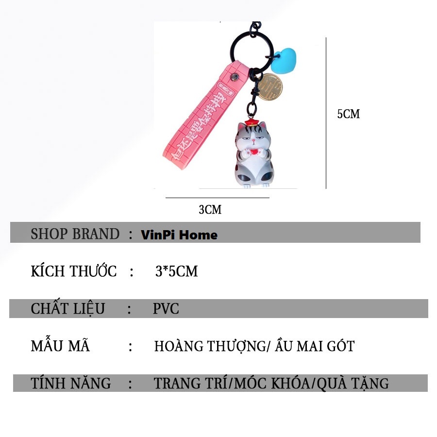 Móc Khoá Chó Mèo Hoàng Thượng