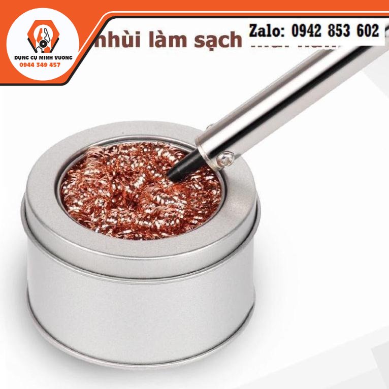 Bùi nhùi đồng làm sạch mũi hàn chuyên dụng _ kèm hộp đựng