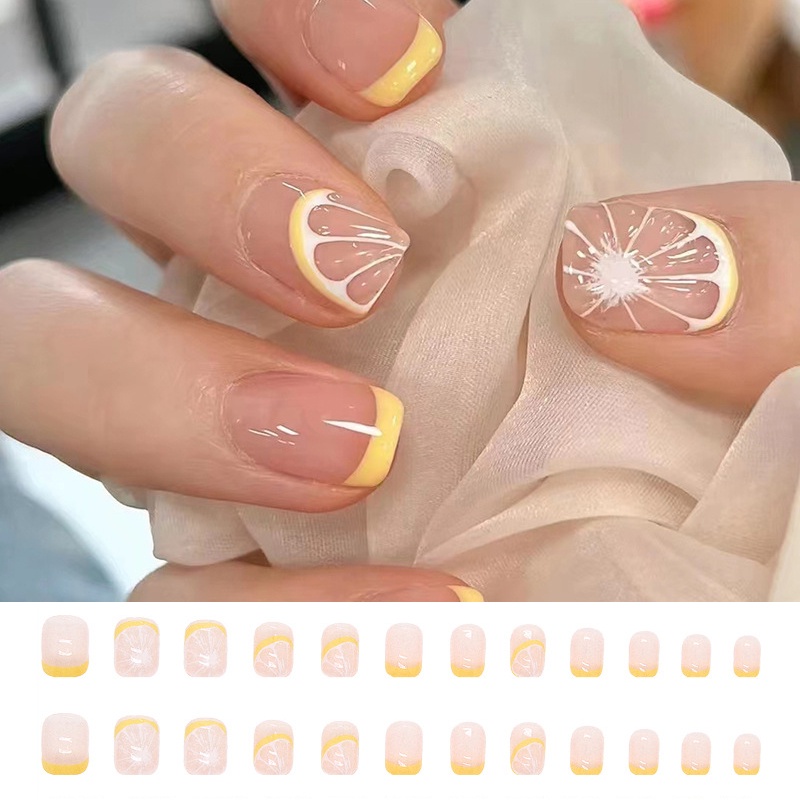 Miếng Dán Móng Tay Giả Hình Quả Chanh Độc Đáo