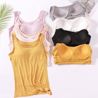 Có Miếng Lót Ngực Áo Ngực Nữ Mặc Bên Trong Áo Ngực Một Mảnh Lưng Đẹp Dài Modal Ren Đáy Quần Lót Mùa Xuân Mùa Hè Mặc Ngoài Yoga Giải Trí Thể Thao Không Tay Top