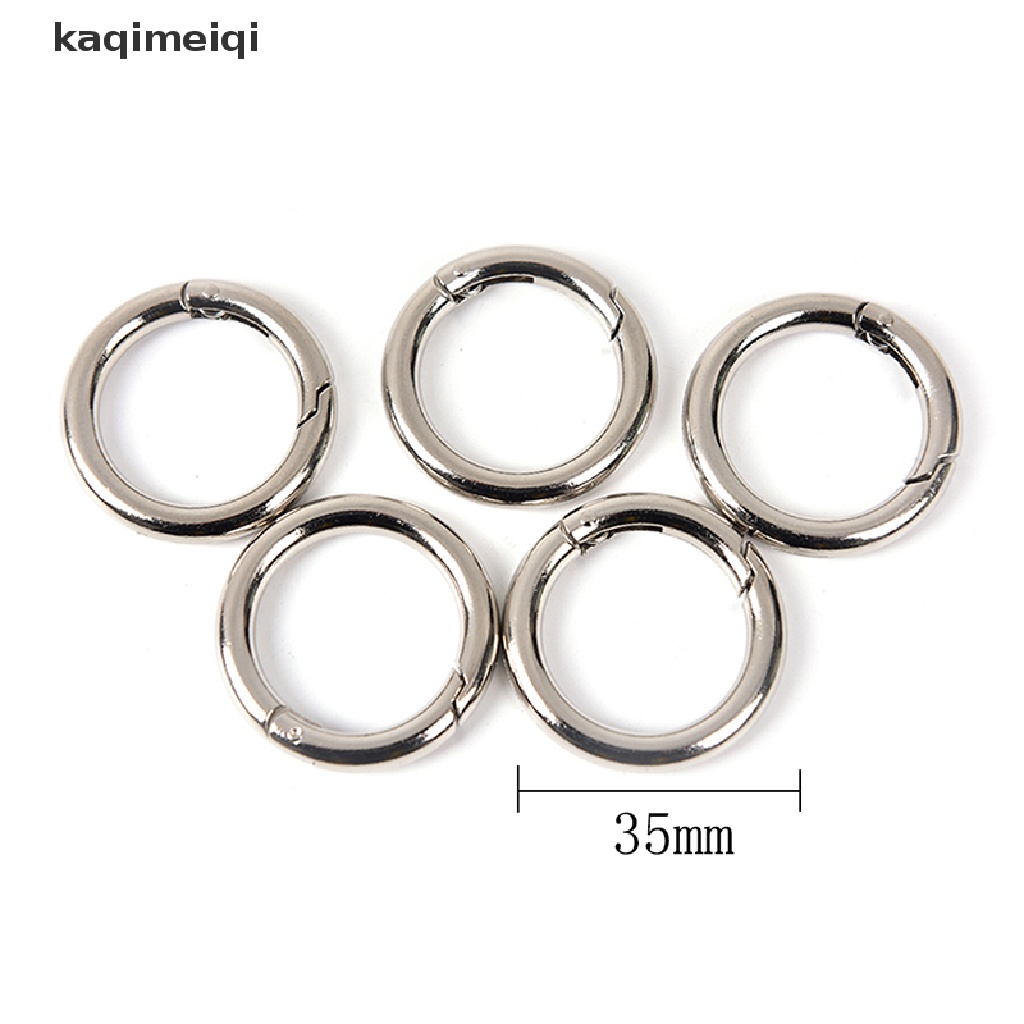 Set 5 Móc Khóa Tròn Bằng Kim Loại 25mm