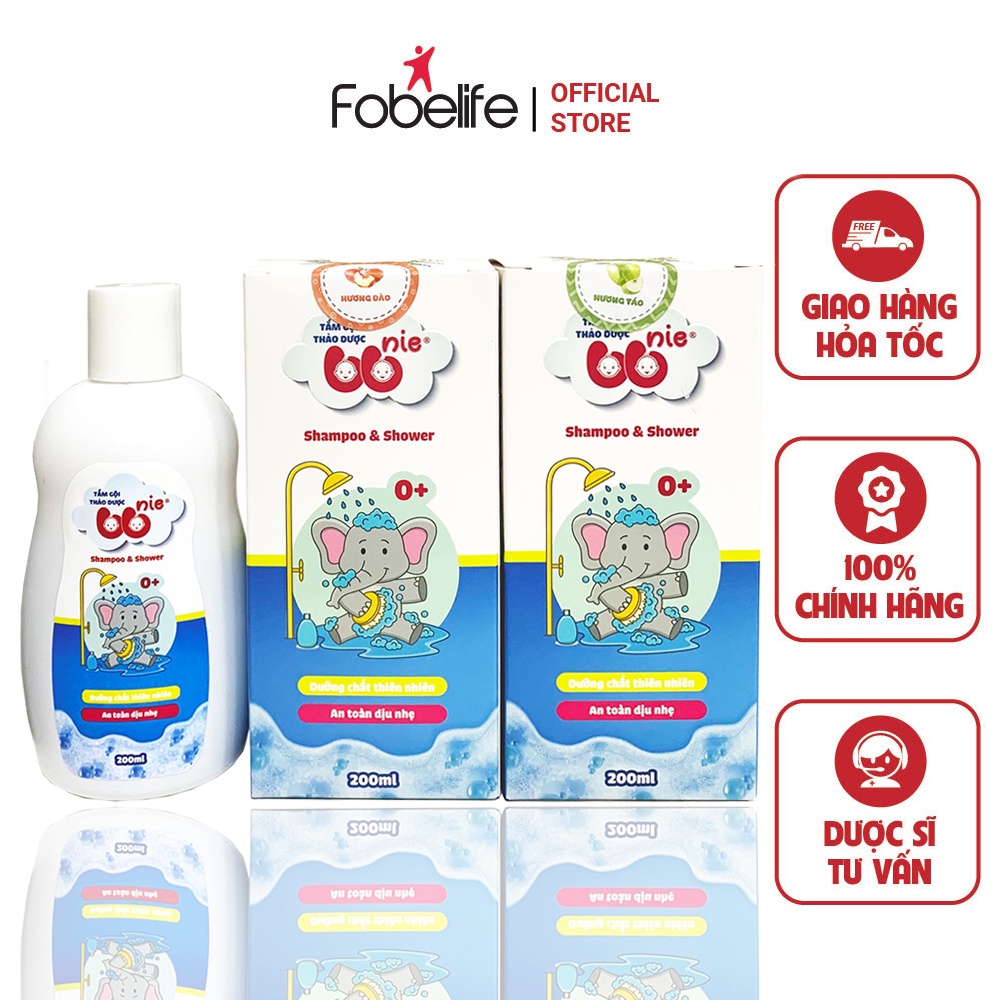 Nước Tắm Gội Thảo Dược Cho Bé BBNIE SANTAFA Cải Thiện Tình Trạng Rôm Sảy Mẫn Ngứa - Chai 200ml