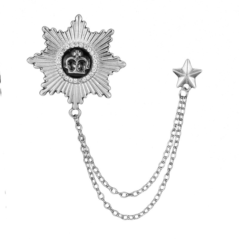 Cài áo Vest Nam lapel pin thời trang hình ngôi sao 8 cánh