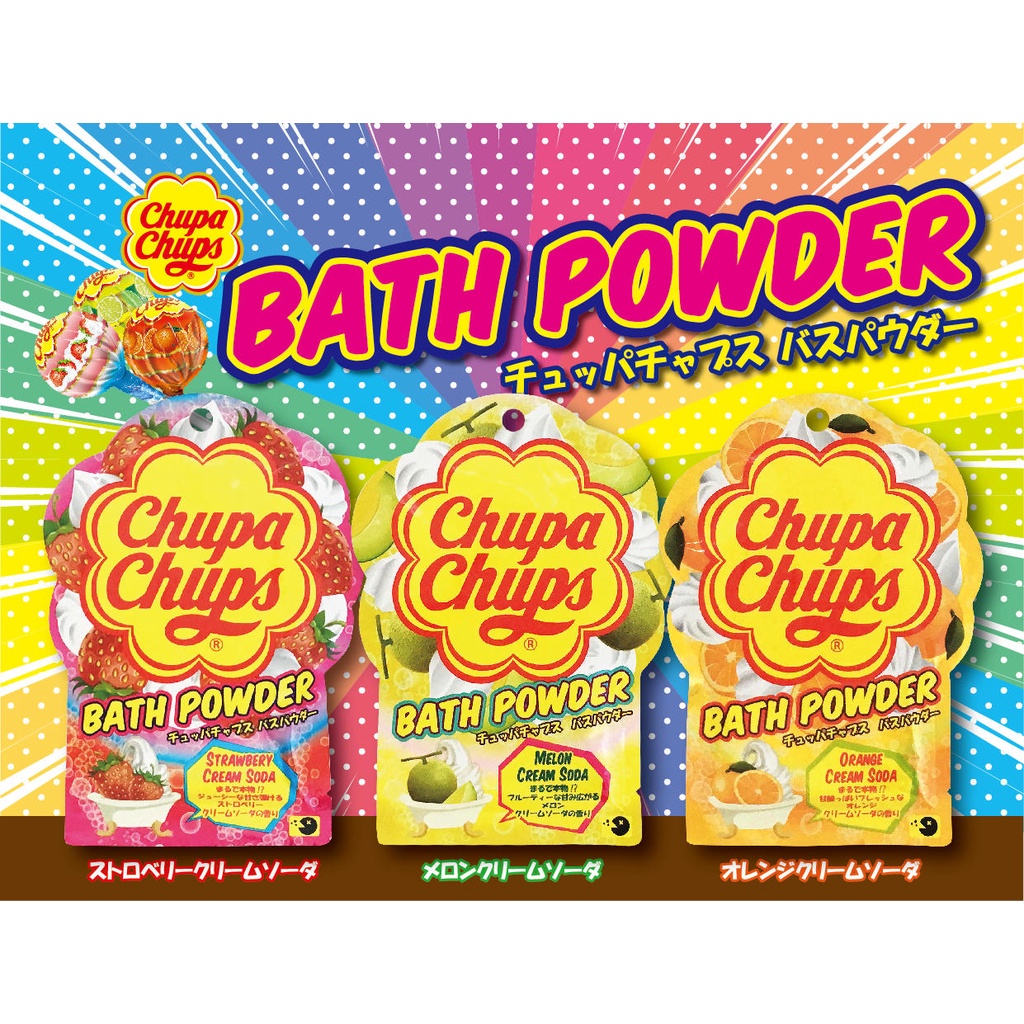 Muối tắm hương kem soda ngọt ngào Chupa Chups dưa lưới và cam 60g