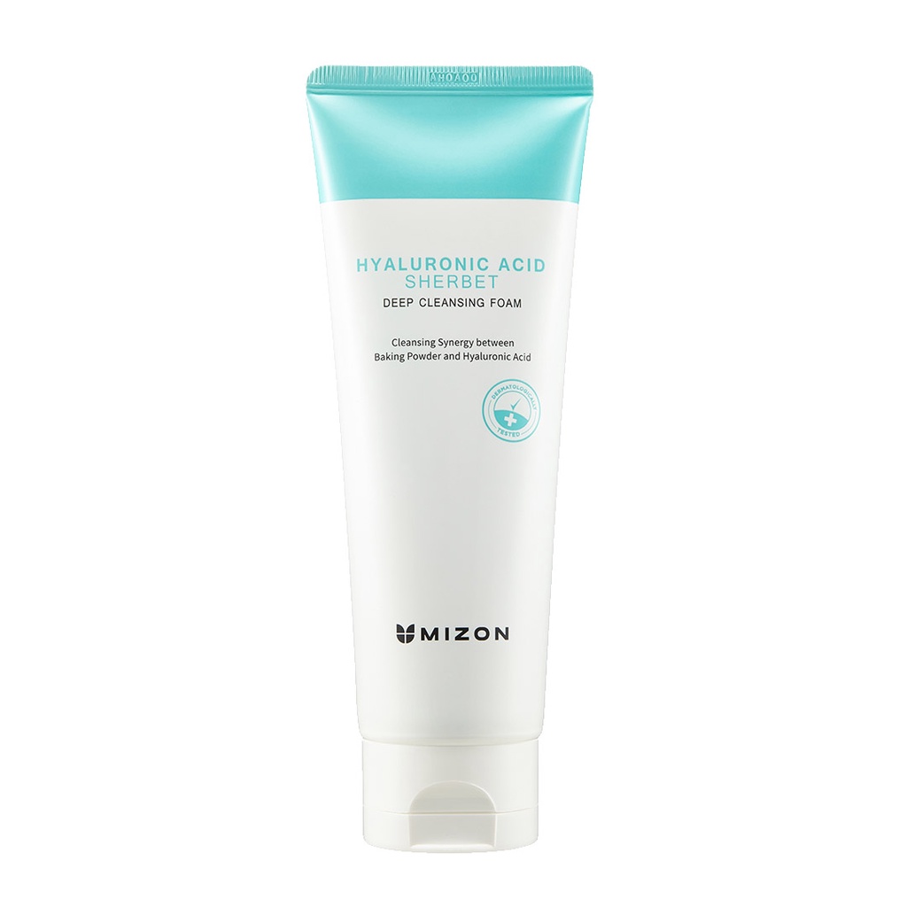 Sữa rửa mặt tạo bọt MIZON Hyaluronic Acid Sherbet Deep Cleansing Foam 150g cung cấp độ ẩm cải thiện tông da